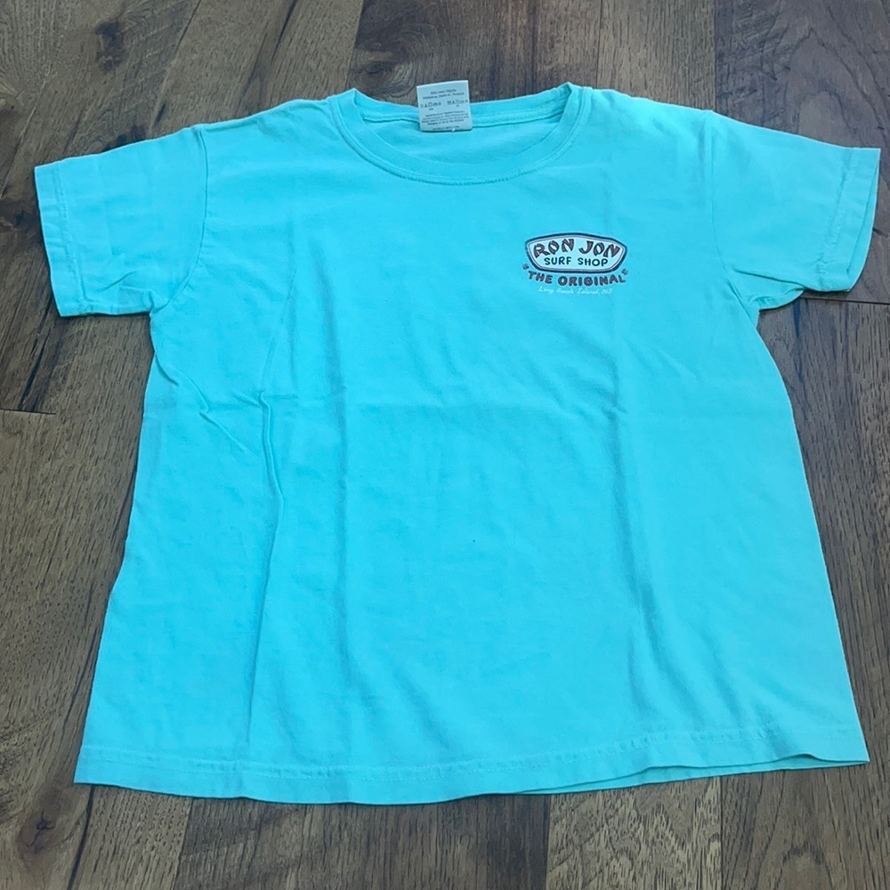 Ron Jon Boy’s Green Blue LBI Short Sleeve Tee Size M